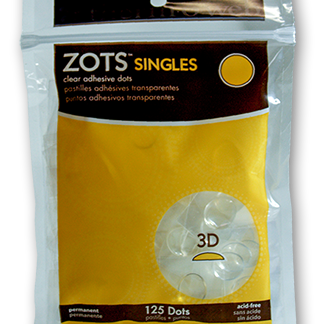 Sticky Dots 3D (125 dots 1/2" diameter) Bag of Singles