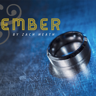 Ash and Ember Silver Beveled Size 9 (2 Rings) by Zach Heath  - Trick