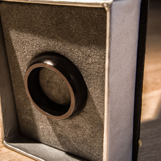 Kinetic PK Ring (Black) Curved size 10 by Jim Trainer - Trick