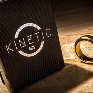 Kinetic PK Ring (Gold) Beveled size 9 by Jim Trainer - Trick
