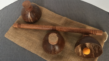 Cheppum Panthum Coconut Shell Cups and Wand set by Gary Kosnitzky - Trick - Image 2