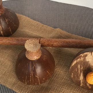 Cheppum Panthum Coconut Shell Cups and Wand set by Gary Kosnitzky - Trick