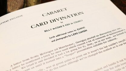 Cabaret Card Divination by Billy McComb and Ken de Courcy - Book - Image 2