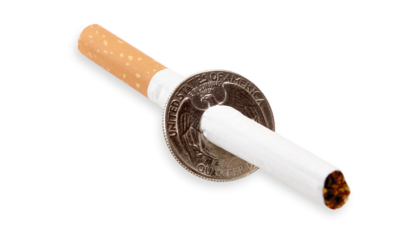 Cigarette Thru Quarter (One Sided) by Eagle Coins - Trick - Image 2