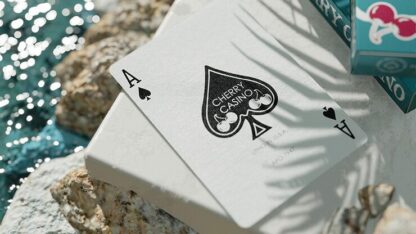 Cherry Casino (Tropicana Teal) Playing Cards by Pure Imagination Projects - Image 4