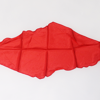 Diamond Cut Silk 18 inch (Red) by Magic by Gosh-Trick