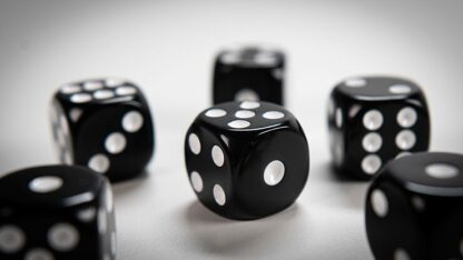 NON GIMMICKED DICE 6 PACK/BLACK by Tony Anverdi - Trick - Image 3