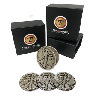 Replica Walking Liberty Expanded Shell plus 4 coins (Gimmicks and Online Instructions) by Tango - Trick