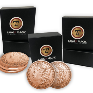 Copper Morgan TUC plus 3 Regular Coins (Gimmicks and Online Instructions) by Tango Magic - Trick
