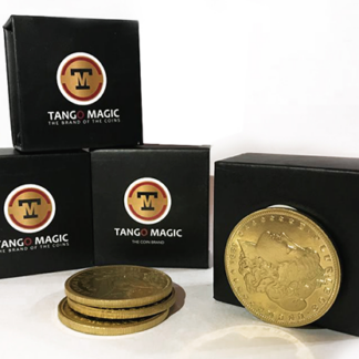 Replica Golden Morgan TUC plus 3 coins (Gimmicks and Online Instructions) by Tango Magic - Trick
