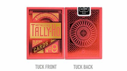 Tally-Ho Red (Circle) MetalLuxe Playing Cards by US Playing Cards - Image 2