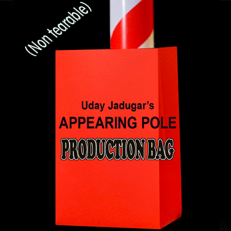 APPEARING POLE BAG RED (Gimmicked / No Tear) by Uday Jadugar - Trick