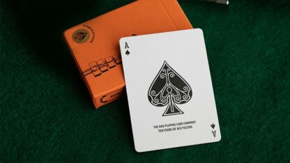 ACE FULTON'S 10 YEAR ANNIVERSARY SUNSET ORANGE PLAYING CARDS - Image 2