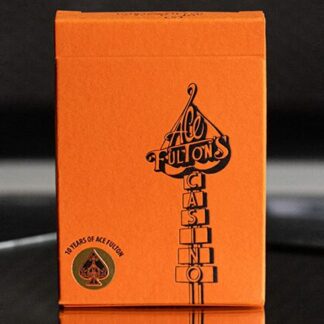 ACE FULTON'S 10 YEAR ANNIVERSARY SUNSET ORANGE PLAYING CARDS