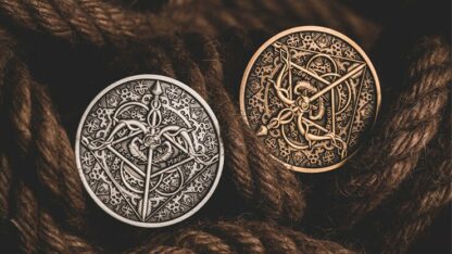 BOW AND ARROW COIN SILVER ( Gimmick and Online Instructions)  by Bacon Magic - Trick - Image 4