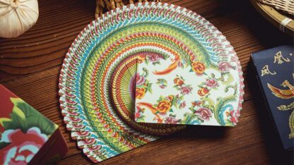 Phoenix and Peony (Blue) Playing Cards by Bacon Playing Card Company - Image 3