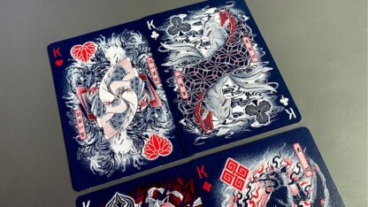 Sumi Kitsune Myth Maker (Blue/Red Craft Letterpressed Tuck) Playing Cards by Card Experiment - Image 5