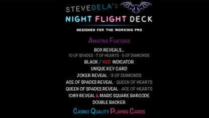 Elite Night Flight (Red) Marked Playing Cards by Steve Dela - Image 4