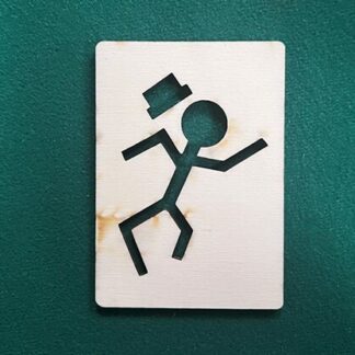 Stickman Bob Wood Template Smoking Card - Trick