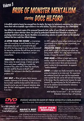Docc Hilford:  Bride Of Monster Mentalism  Volume 3 - DVD - Image 2