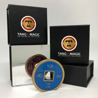 Chinese Coin (CH0021) Blue & Red by Tango Magic - Tricks