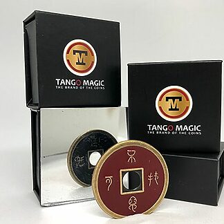 Dollar Size Chinese Coin (Black and Red) by Tango (CH037)