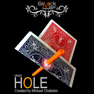 CRAZY HOLE Red (Gimmick and Online Instructions) by Mickael Chatelain - Trick