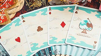 The Great Wave off Kanagawa V3 (Fresh Spring / Peppermint Green) Playing Cards - Image 3