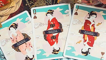 The Great Wave off Kanagawa V3 (Fresh Spring / Peppermint Green) Playing Cards - Image 4