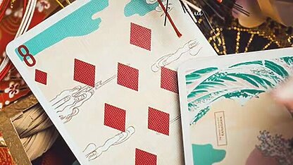 The Great Wave off Kanagawa V3 (Fresh Spring / Peppermint Green) Playing Cards - Image 5