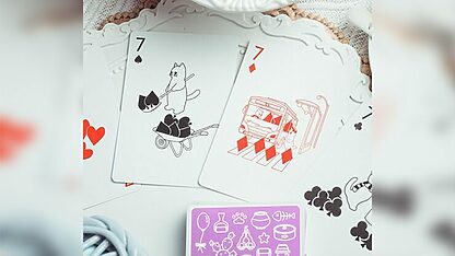 Diary of Kitten and Puppy - Kitten Purple Edition Playing Cards - Image 5