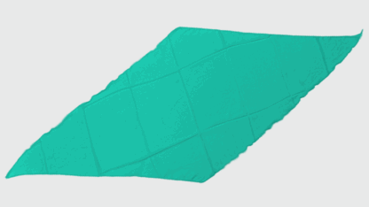Diamond Cut Silk 18 inch (Turquoise) by Magic By Gosh - Trick