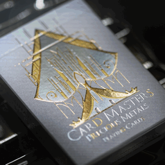 Card Masters Precious Metal Foil (White) Playing Cards by Handlordz