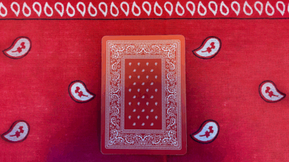 Gilded Bicycle Bandana (Red) Playing Cards - Image 2