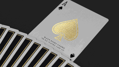 Gold Foil Black Roses Casino Playing Cards - Image 4