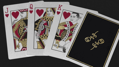 Gold Foil Black Roses Casino Playing Cards - Image 5