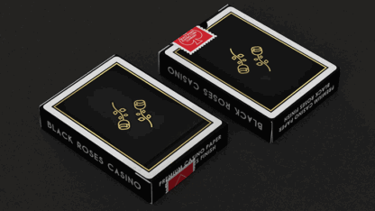 Gold Foil Black Roses Casino Playing Cards - Image 6
