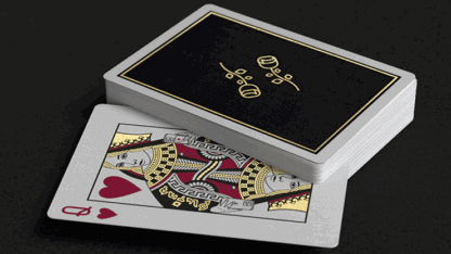 Gold Foil Black Roses Casino Playing Cards